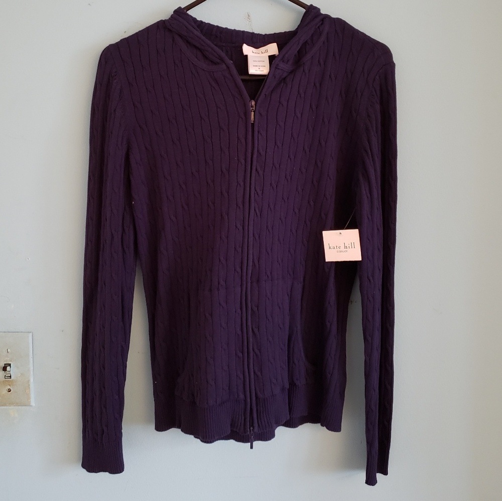 Kate Hill Hooded Shirt NWT